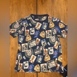 Polo by Ralph Lauren Navy Baseball Card Graphic Tee